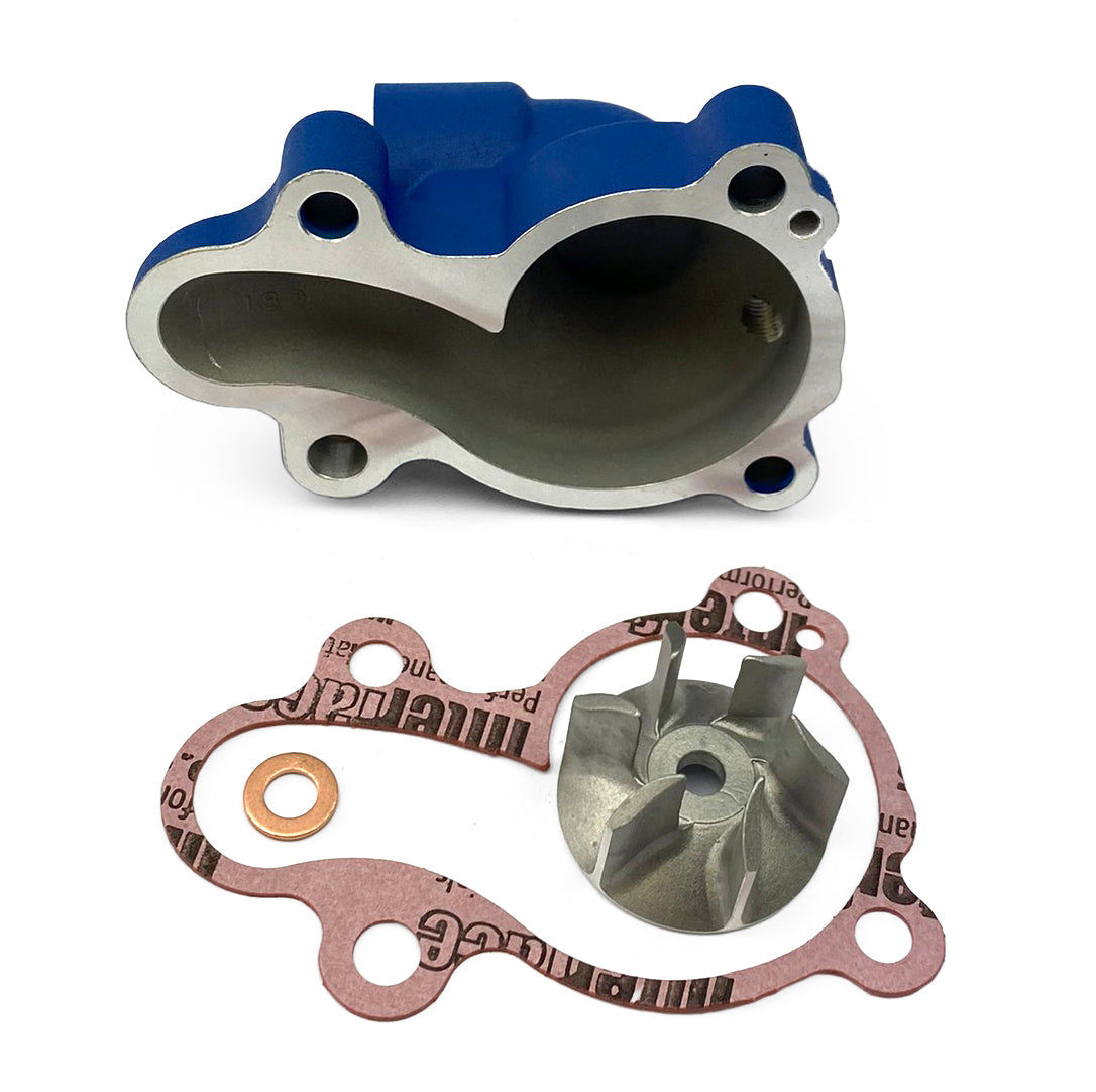 WATER PUMP COVER BLUE 2024 KAWASAKI KX 450 F, BOYESEN WPK18DL SUPERCOOLER