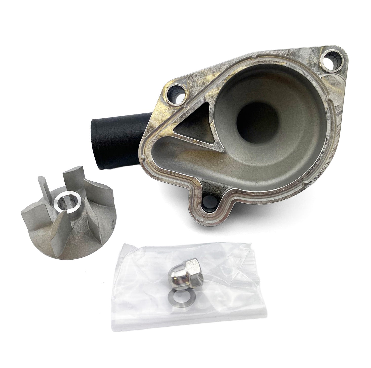WATER PUMP COVER BLACK 2024-2025 KTM 2 STROKE, BOYESEN WPK-42B SUPERCOOLER