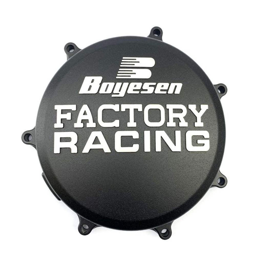 CLUTCH COVER 21-23 KX450/X KAWASAKI, BOYESEN CC-18DB, BLACK
