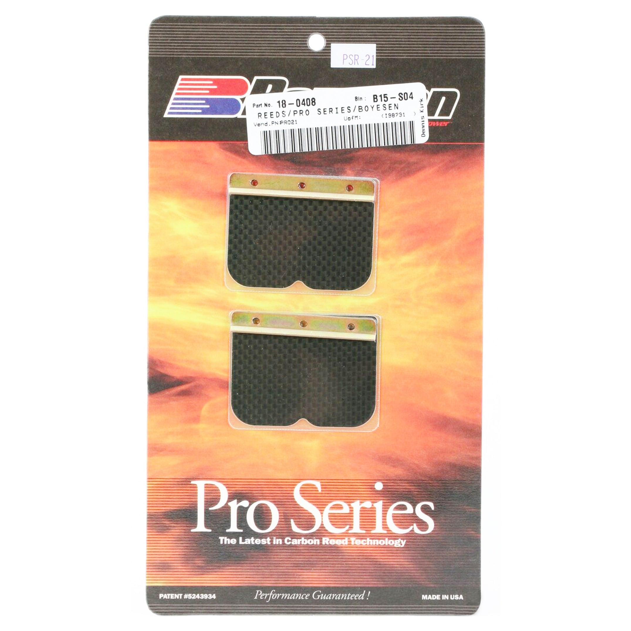 PSR-201 BOYESEN REEDS, Boyesen Pro Series Reeds - PSR, PSR-201