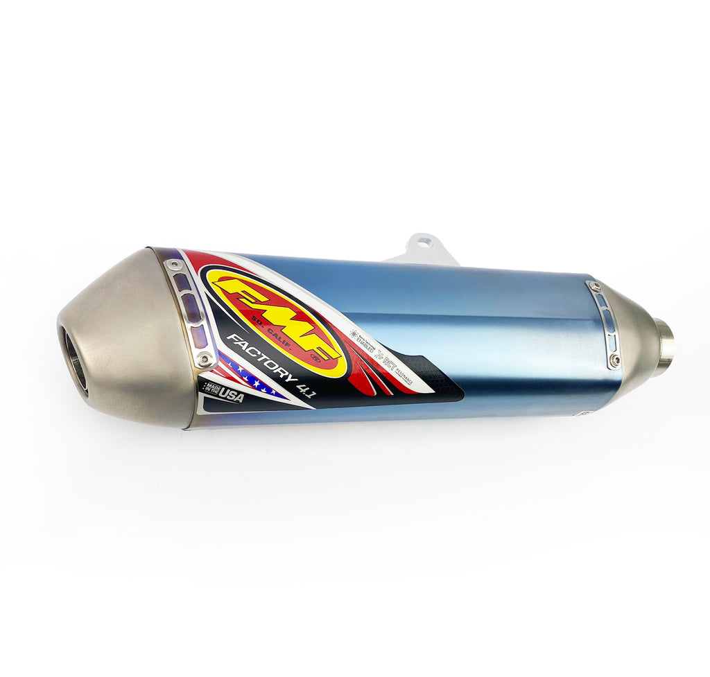 11-12 RMZ250 F 4.1 TIT BLUE, FMF 043294 FACTORY SILENCER