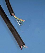SHEATH PVC COVER 5MTR I.D6mm, FLEXIBL PVC WIRING COVER BLACK