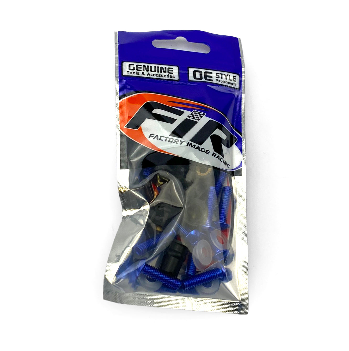 WINDSHIELD BOLT KIT BLUE M5 X 16mm (PACK OF 10) INCLUDES WASHERS AND WELL NUTS