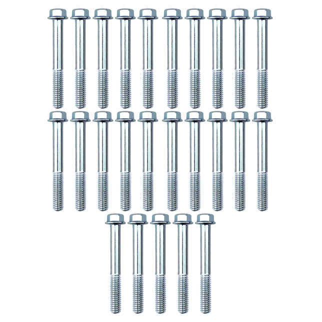M6 x 45mm FLANGE BOLT, PACK OF 25, 8mm HEX
