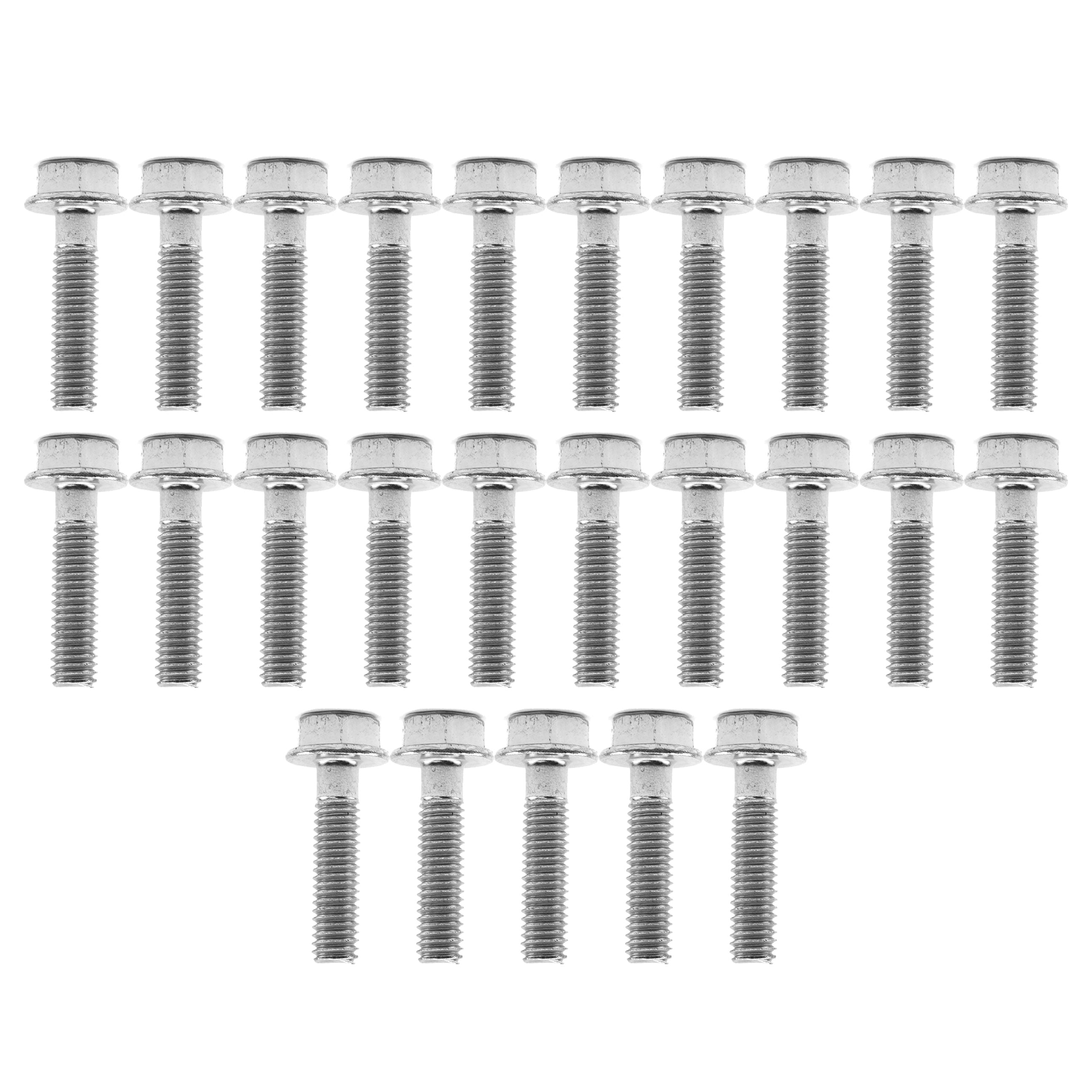 M6 x 25mm FLANGE BOLT, PACK OF 25, 10mm HEX