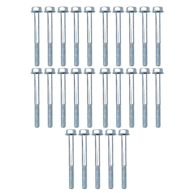 M6 x 55mm FLANGE BOLT, PACK OF 25, 10mm HEX