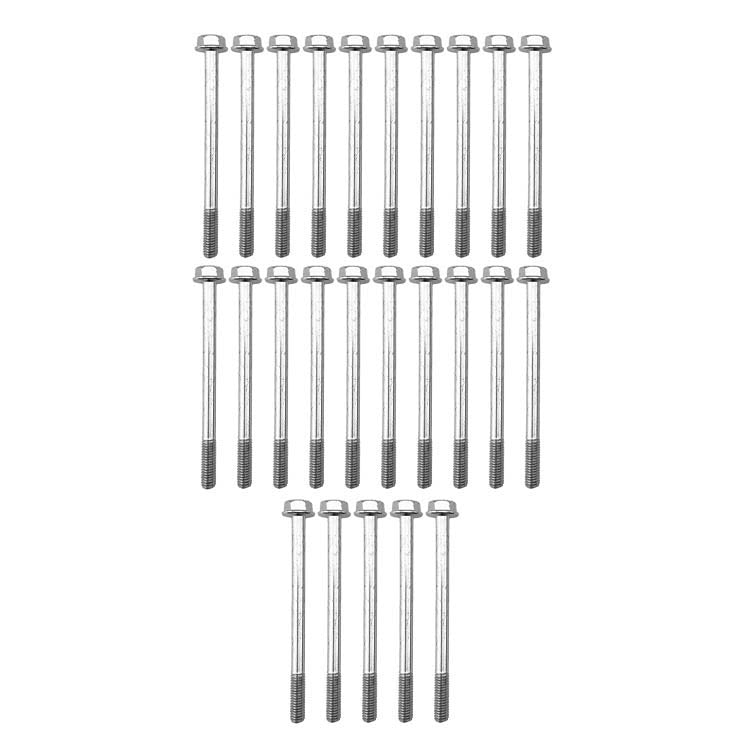 M6 x 80mm FLANGE BOLT, PACK OF 25, 10mm HEX