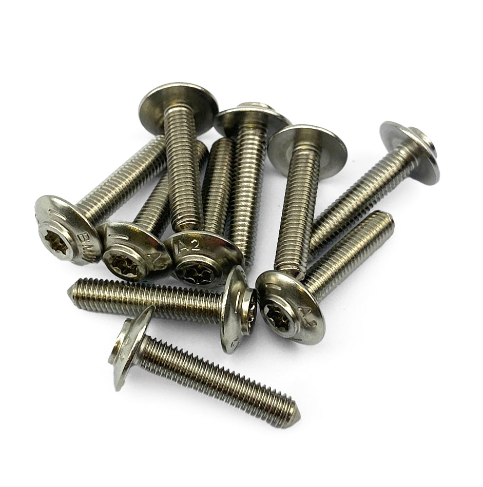 BMW STAINLESS STEEL SHELL SCREWS BOLTS M5X25 PACK OF 10 46638534939