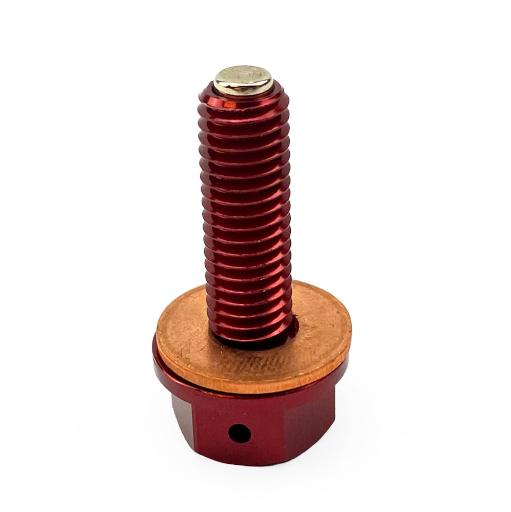 MAGNETIC OIL DRAIN PLUG M8x1.25, CRF 250R 250X, RED