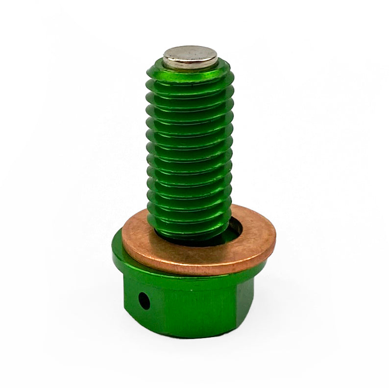 MAGNETIC OIL DRAIN PLUG M10x1.50, KX 450 F KLX 450 R, GREEN