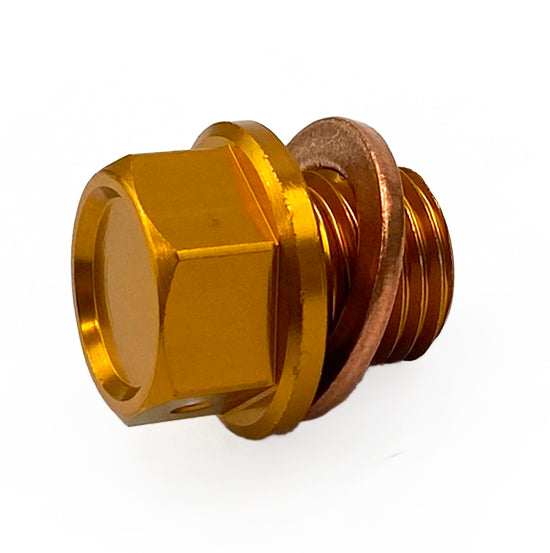 MAGNETIC OIL DRAIN PLUG M12x1.25, RM 125 RMZ 250, GOLD 09247-12006