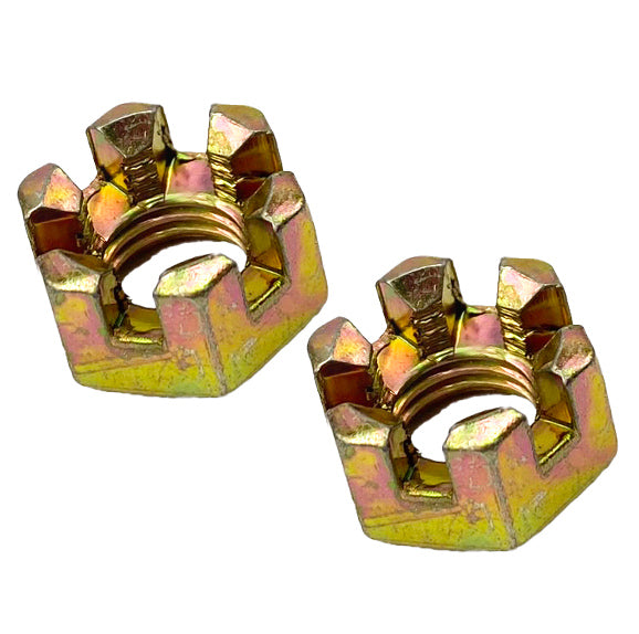 M10 Castle Nuts Pack-2 Wheel Axle Hub Slotted Nut