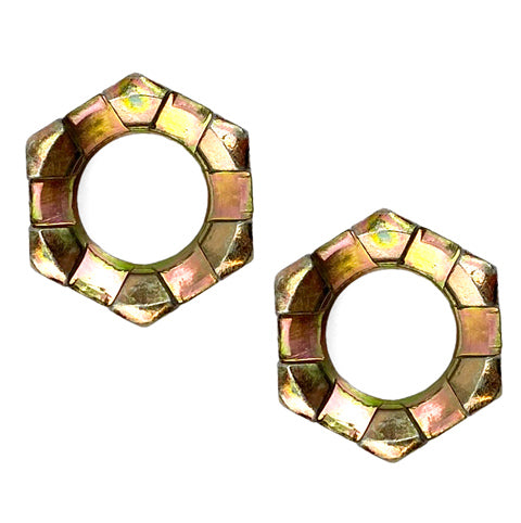 M12 CASTLE NUTS PACK-2 WHEEL AXLE HUB SLOTTED NUT