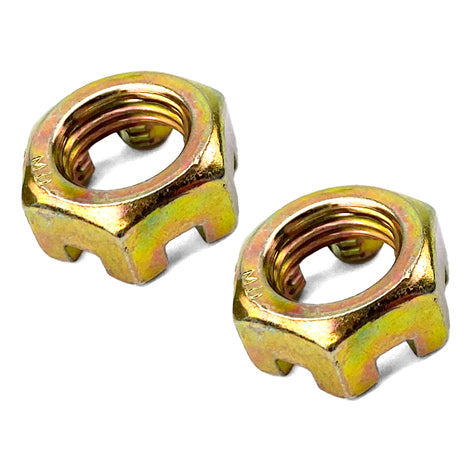 M12 CASTLE NUTS PACK-2 WHEEL AXLE HUB SLOTTED NUT