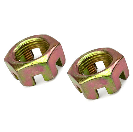 M20 CASTLE SLOTTED NUTS PACK-2 WHEEL AXLE HUB