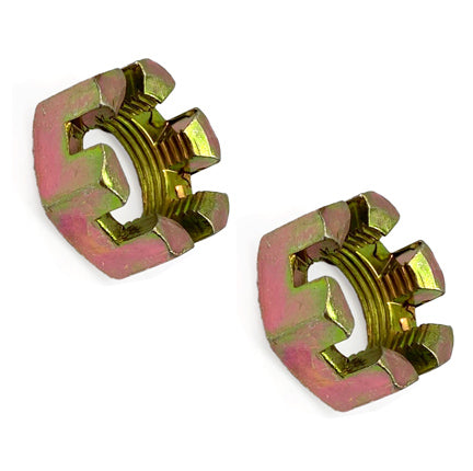 M20 CASTLE SLOTTED NUTS PACK-2 WHEEL AXLE HUB