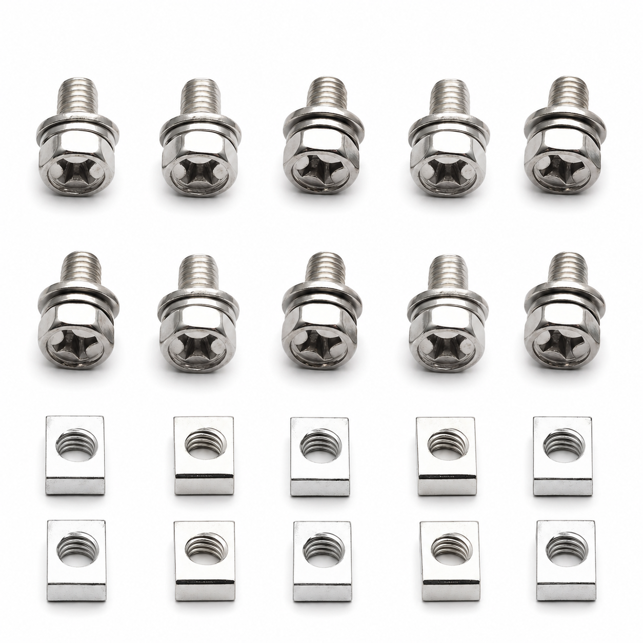 10 SET BATTERY TERMINAL SQUARE NUT & BOLT SCREWS M6X12mm 4AH 5AH 6AH 7AH UNIVERSAL