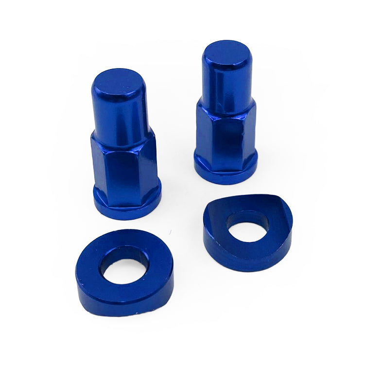 RIM LOCK NUT WITH SPACER WASHER KIT - BLUE ALUMINIUM