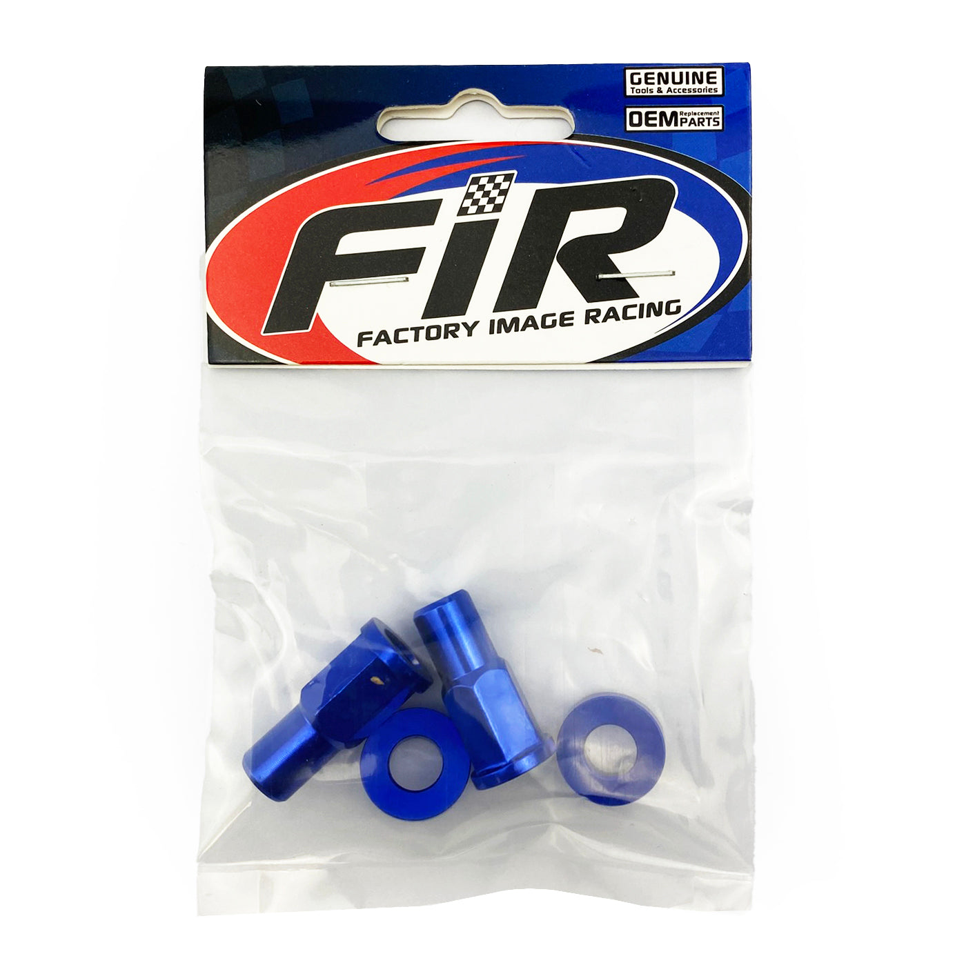 RIM LOCK NUT WITH SPACER WASHER KIT - BLUE ALUMINIUM