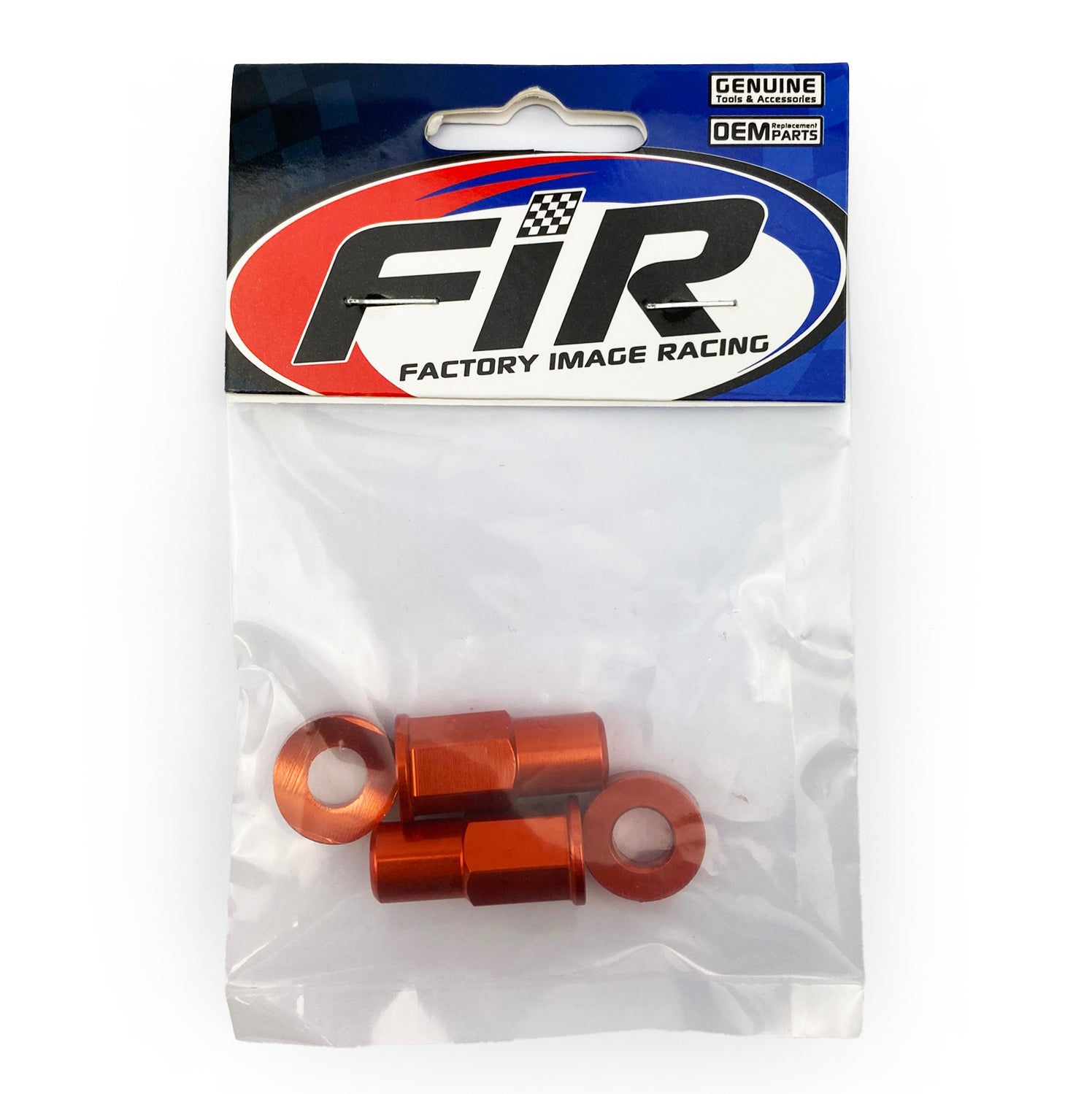 RIM LOCK NUT WITH SPACER WASHER KIT - ORANGE ALUMINIUM