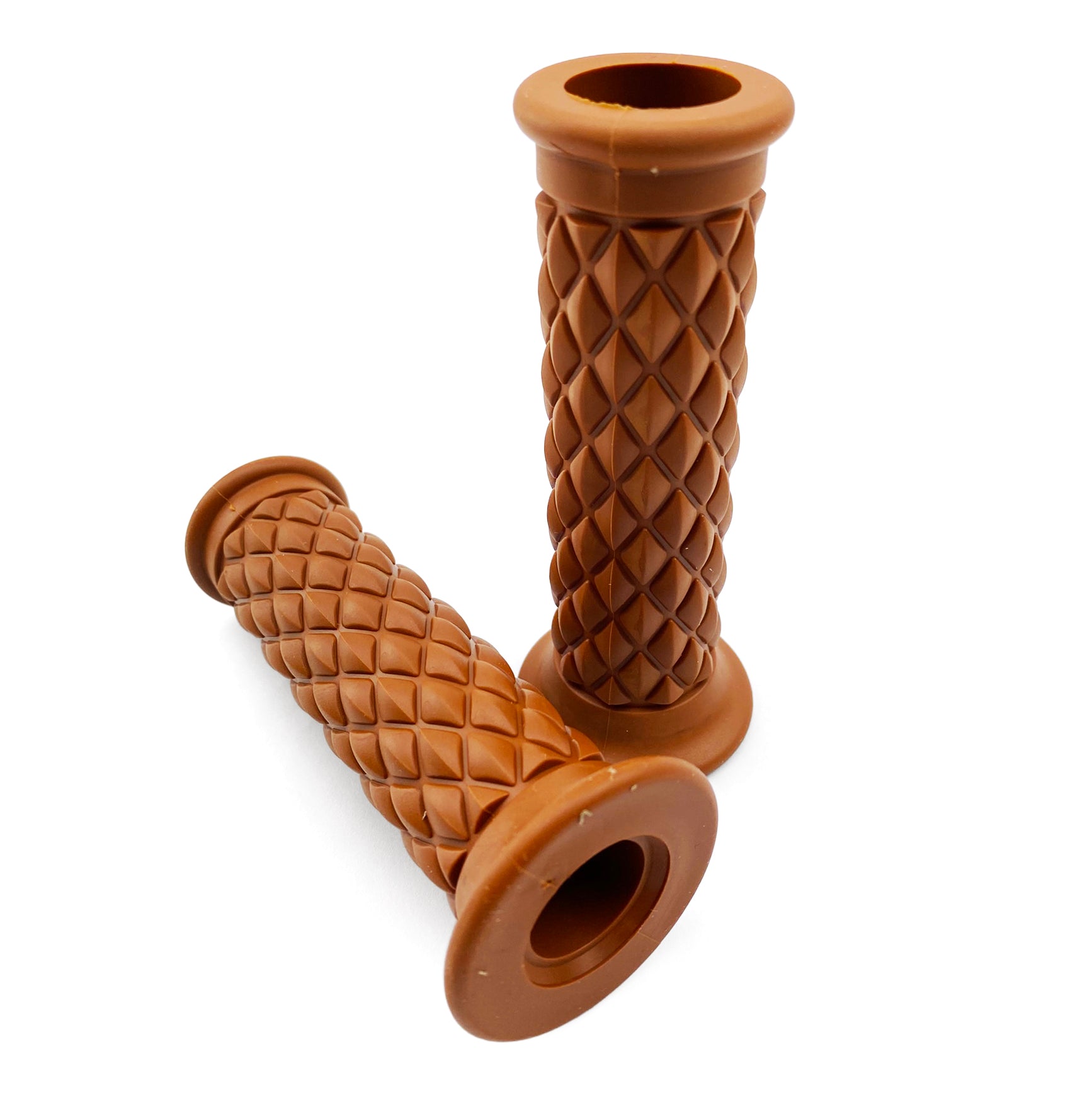 GRIP SET CLASSIC CAFE RACER RETRO, BROWN -