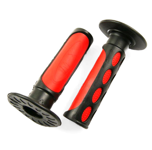 GRIP DUAL FLASH BLACK/RED, 22/25mm