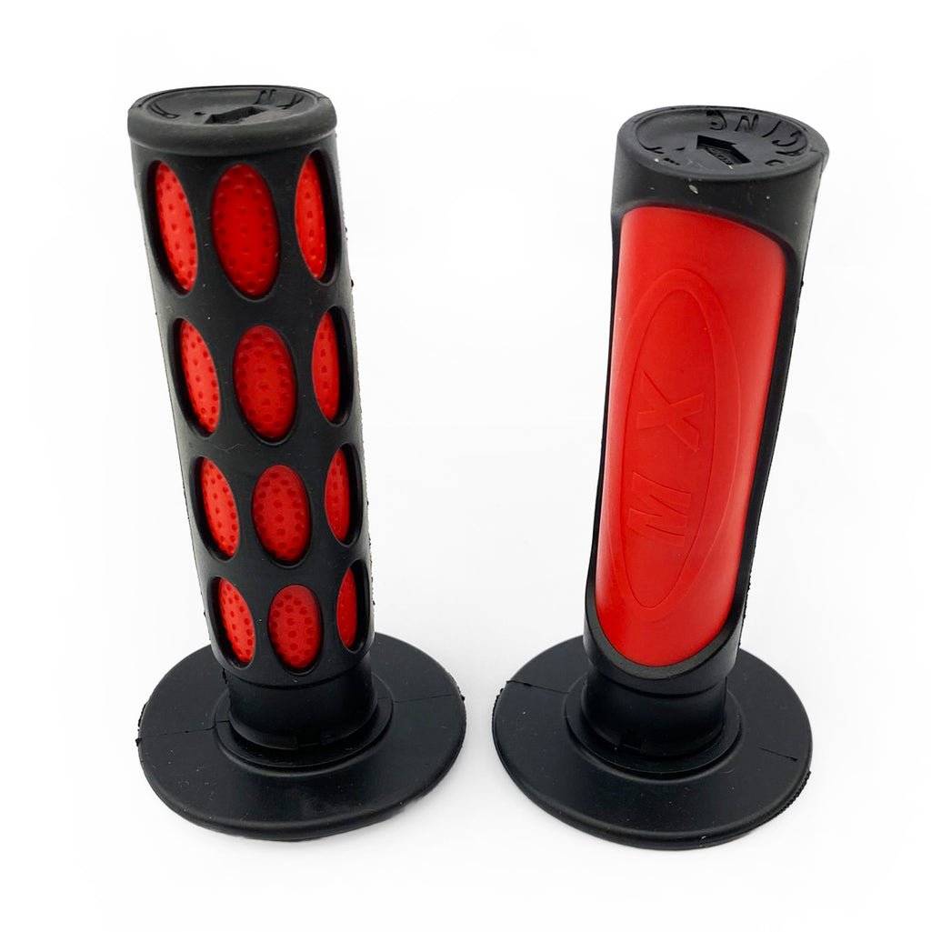 GRIP DUAL FLASH BLACK/RED, 22/25mm