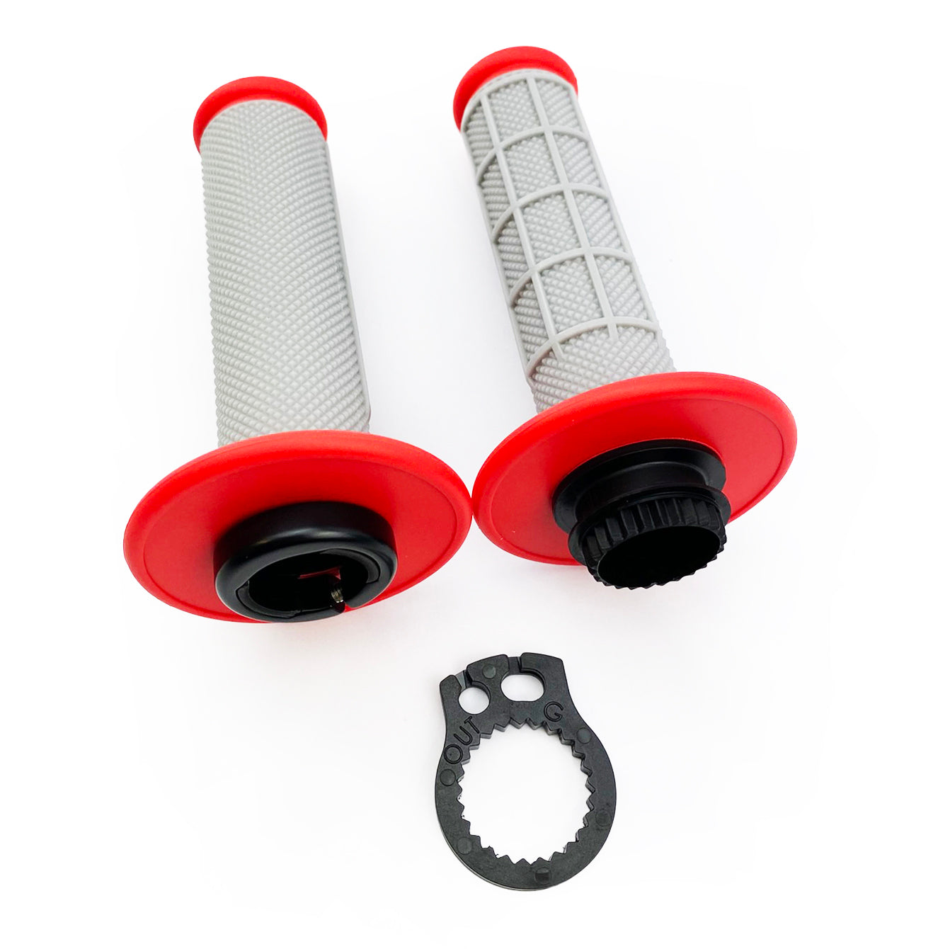 LOCK ON GRIP SET CRF 150 R, HALF WAFFLE SOFT BLACK, ODI STYLE, FIR -