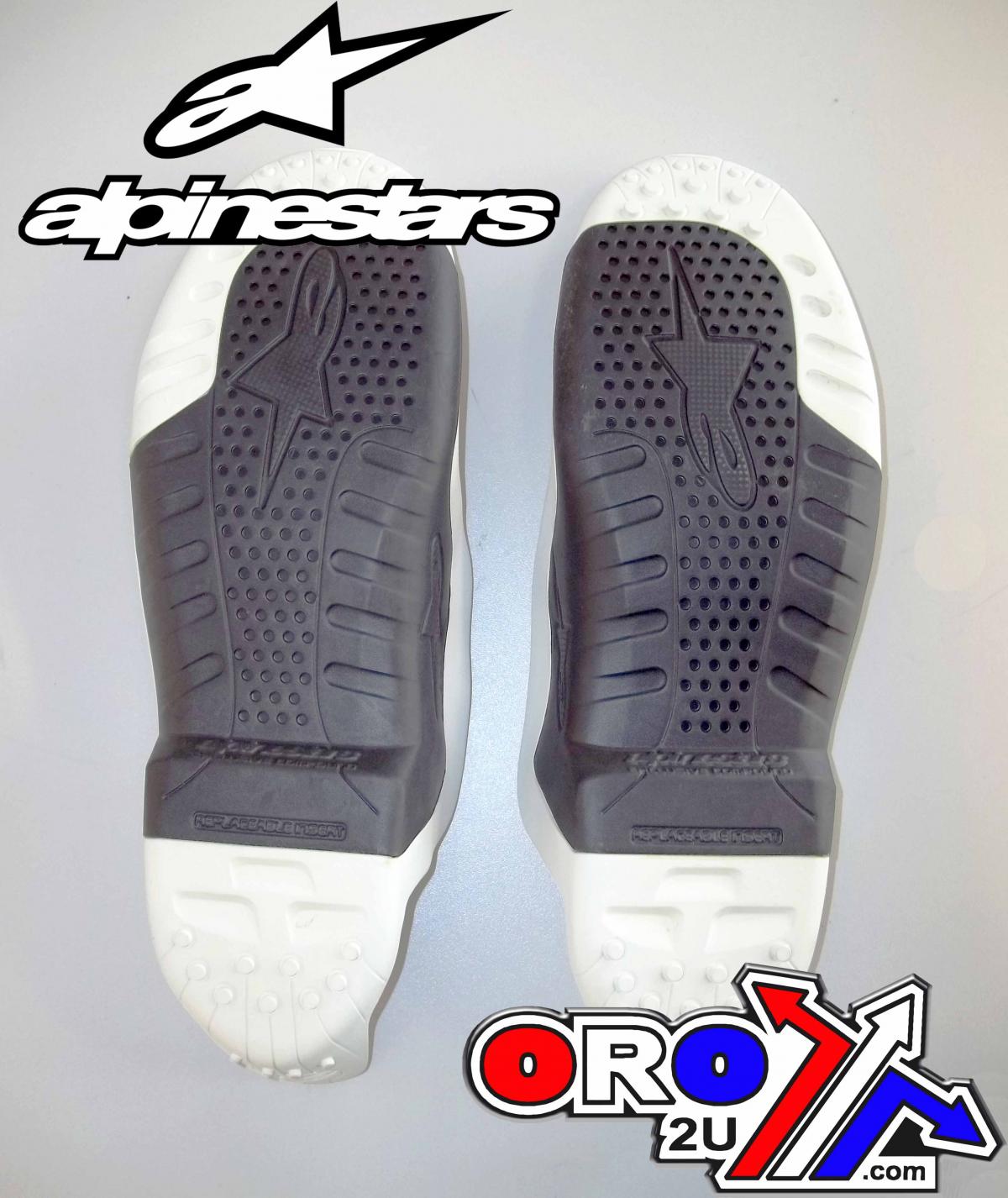 TECH-10 SOLE+INSERT PAIR WE/BK, ALPINESTARS A25SUT1012112