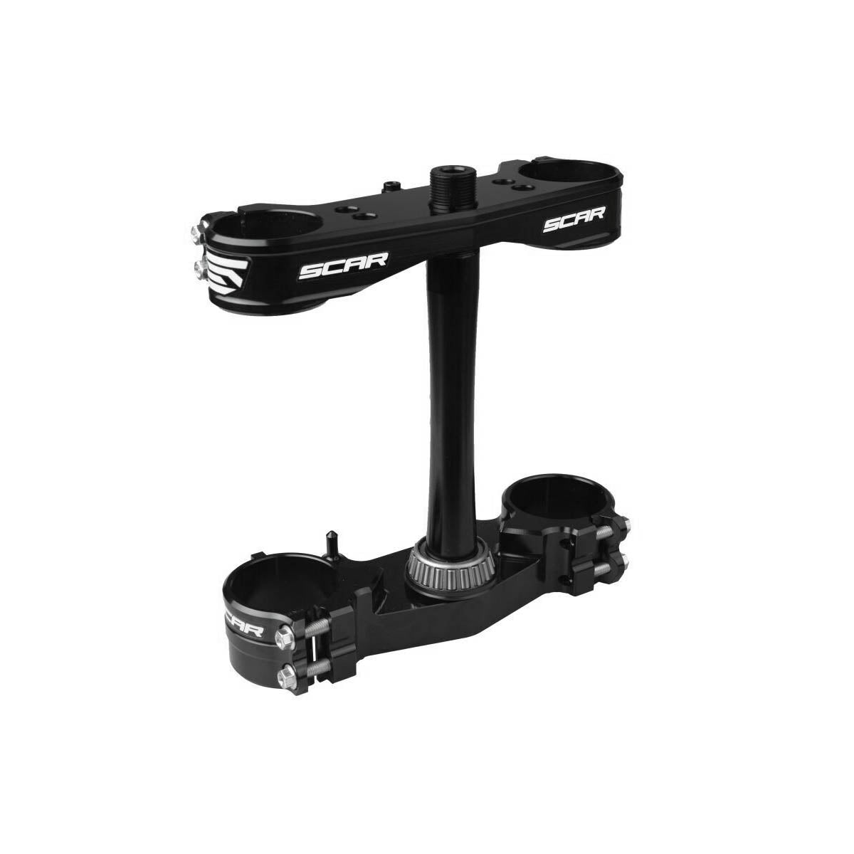 TRIPLE CLAMPS BLACK KX250/450 2006-23, OFFSET 23mm SCAR S3418