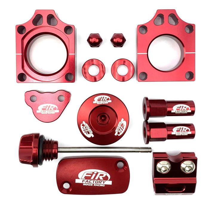 11PC BLING KIT CRF 450, FIR CPK-111, CNC ALLOY, AXLE BLOCK, CAPS, TYRE NUT