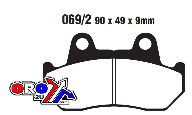 BRAKE PADS SINTERED DP BRAKES, DP104 Premium 41-104.H.DP, 39-069/2