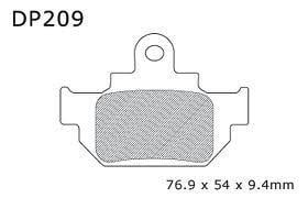 BRAKE PADS SINTERED DP BRAKES, DP209 Premium 41-209.H.DP, 39-106/2