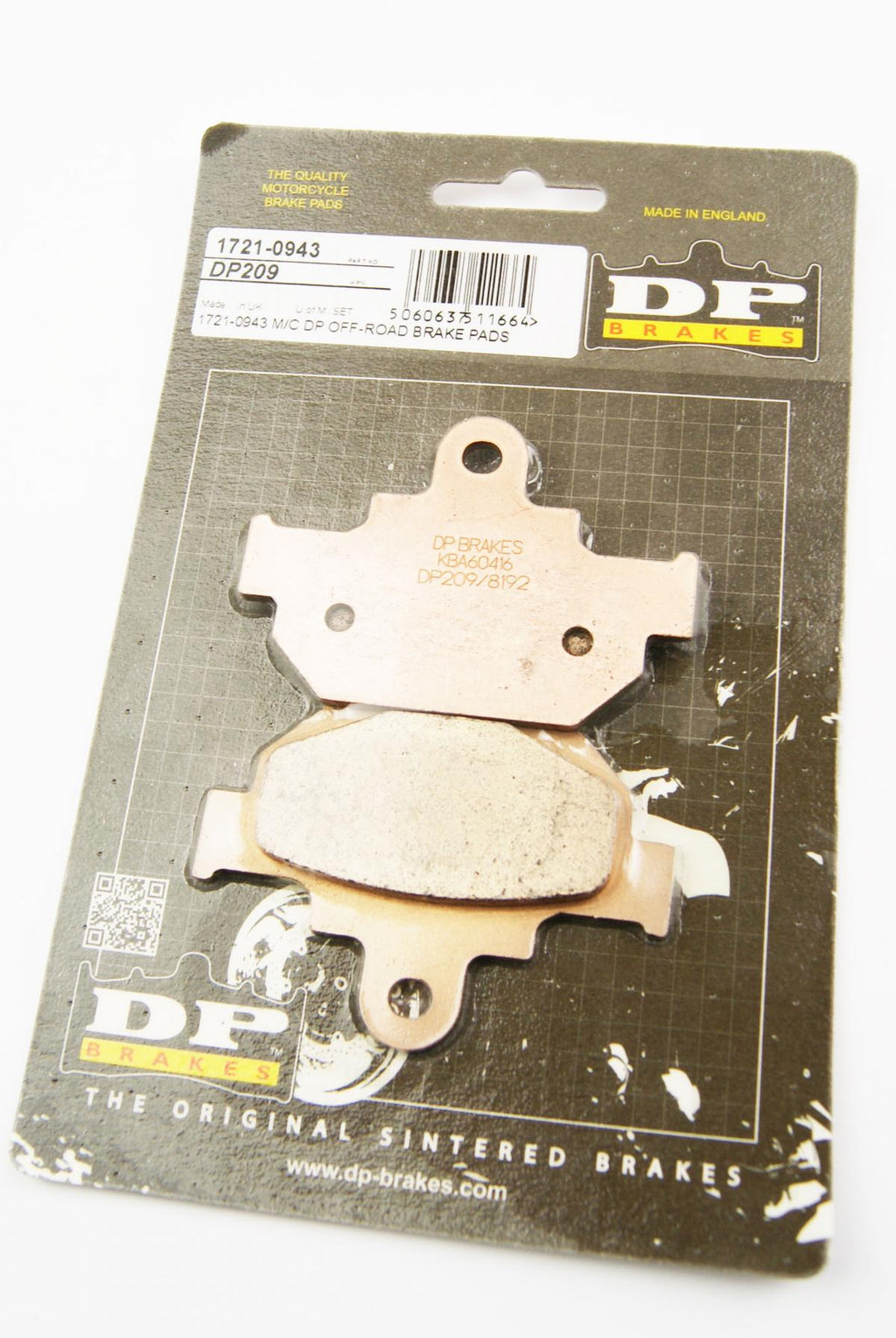 BRAKE PADS SINTERED DP BRAKES, DP209 Premium 41-209.H.DP, 39-106/2