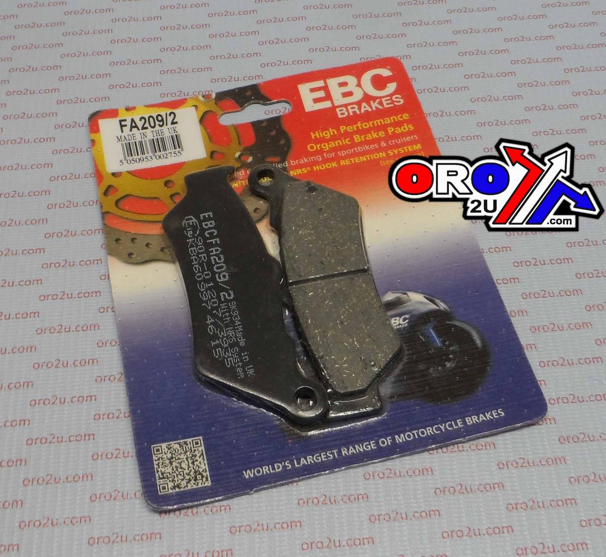 BRAKE PADS FA209/2 EBC, EBC FA209/2