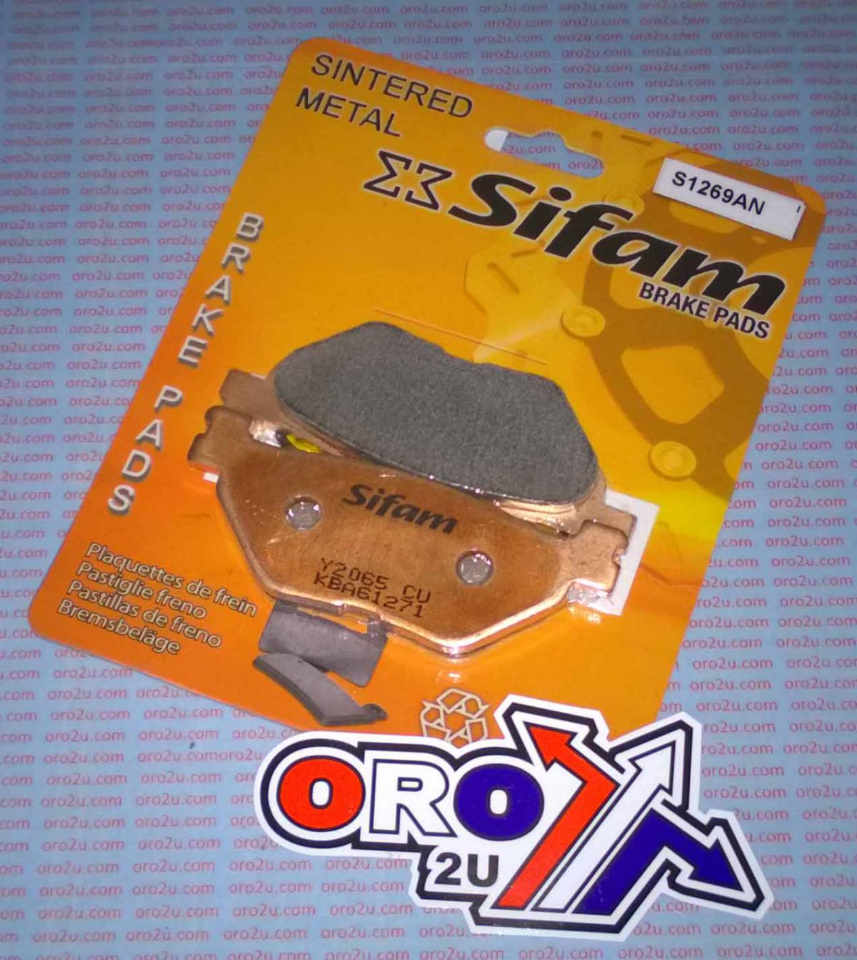 BRAKE PADS DISC SINTERED METAL, SIFAM S1269AN (FA319/2) THICKNESS 9.50mm, 39-319/2 FA319/2