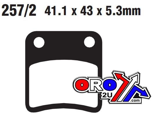 BRAKE PADS SFA257/2 EBC, EBC SFA257/2, 06436 MCT 006