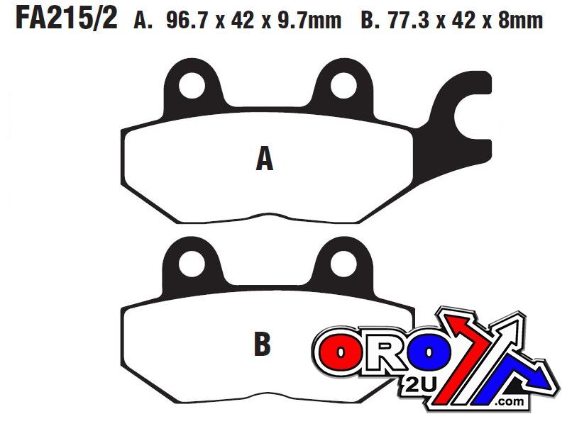 BRAKE PADS FA215/2 EBC, EBCFA215/2HH