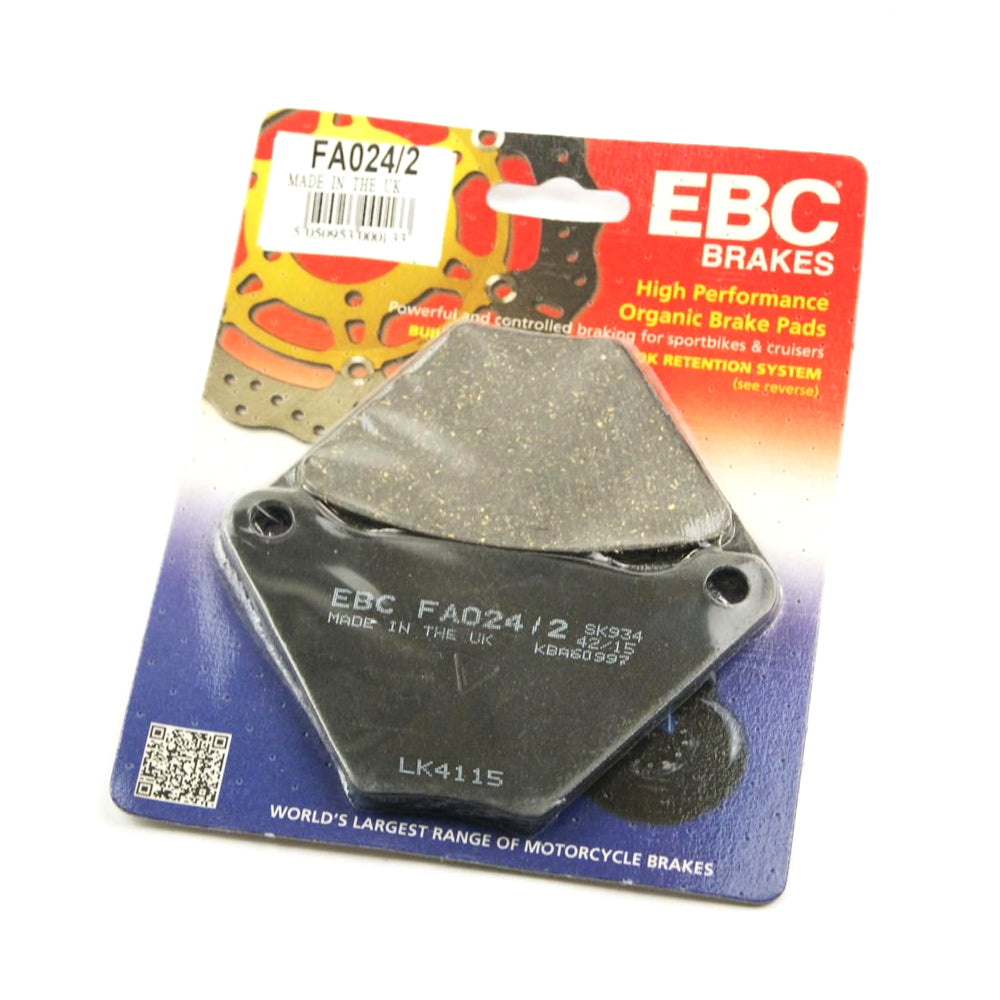 BRAKE PADS DISC SEMI-METAL, EBC FA024/2 / FA24/2 HARLEY