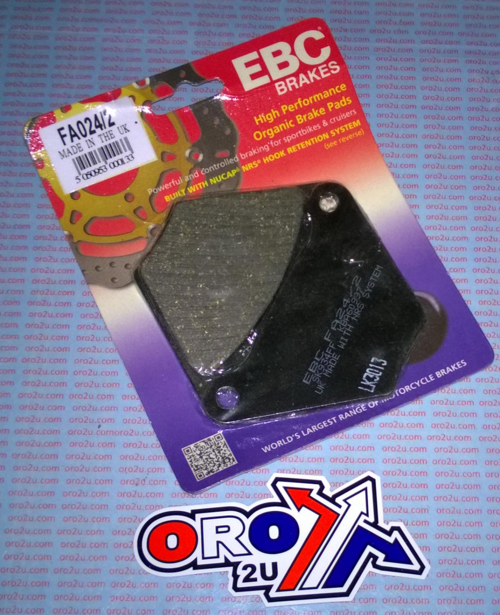 BRAKE PADS DISC SEMI-METAL, EBC FA024/2 / FA24/2 HARLEY