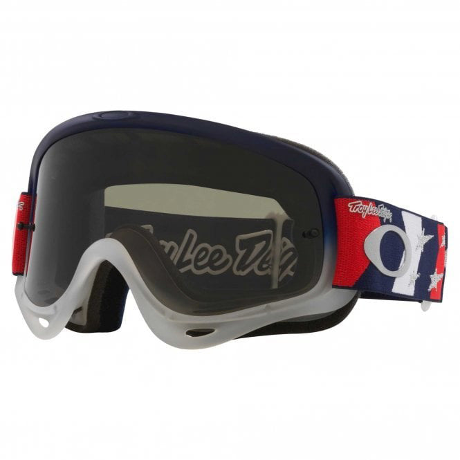 OAKLEY O-FRAME MX TROY LEE DESIGN RWB STARS BLUE/DARK SMOKE, DARK GREY LENS