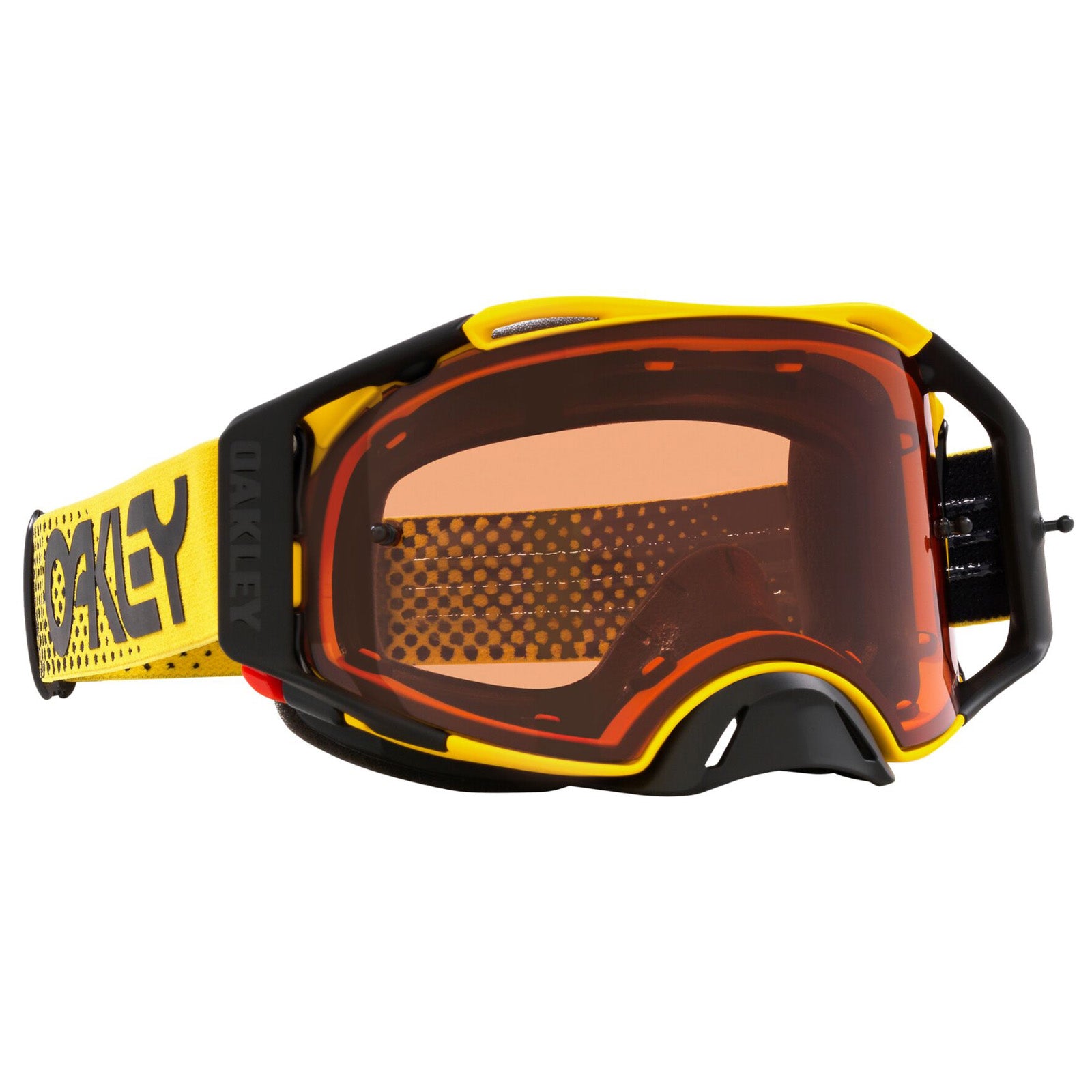 OAKLEY AIRBRAKE MX MOTO YELLOW YELLOW/BRONZE, PRIZM MX BRONZE LENS