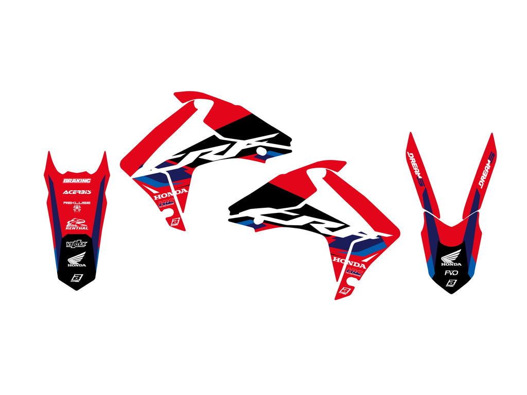 14-17 CRF250 13-16 CRF450 DREAM 5 DECAL SET, BLACKBIRD 2145AB