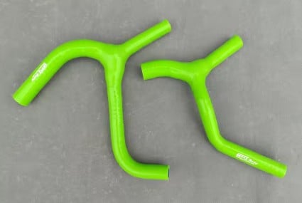 HOSE Y KIT 2pcs KXF450 19-21 KAWASAKI KX450F, SILICONE RADIATOR GREEN