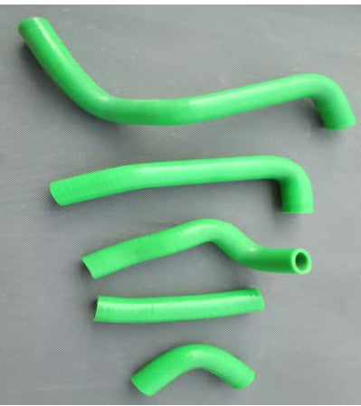 HOSE KIT 5pcs KDX200 KDX220 1995-2006 KAWASAKI , SILICONE RADIATOR GREEN