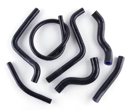 HOSE KIT 6pcs CR125 00-02 HONDA, SILICONE RADIATOR BLACK
