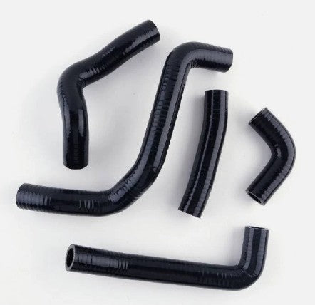 HOSE KIT 5pcs KDX200 KDX220 1995-2006 KAWASAKI , SILICONE RADIATOR BLACK