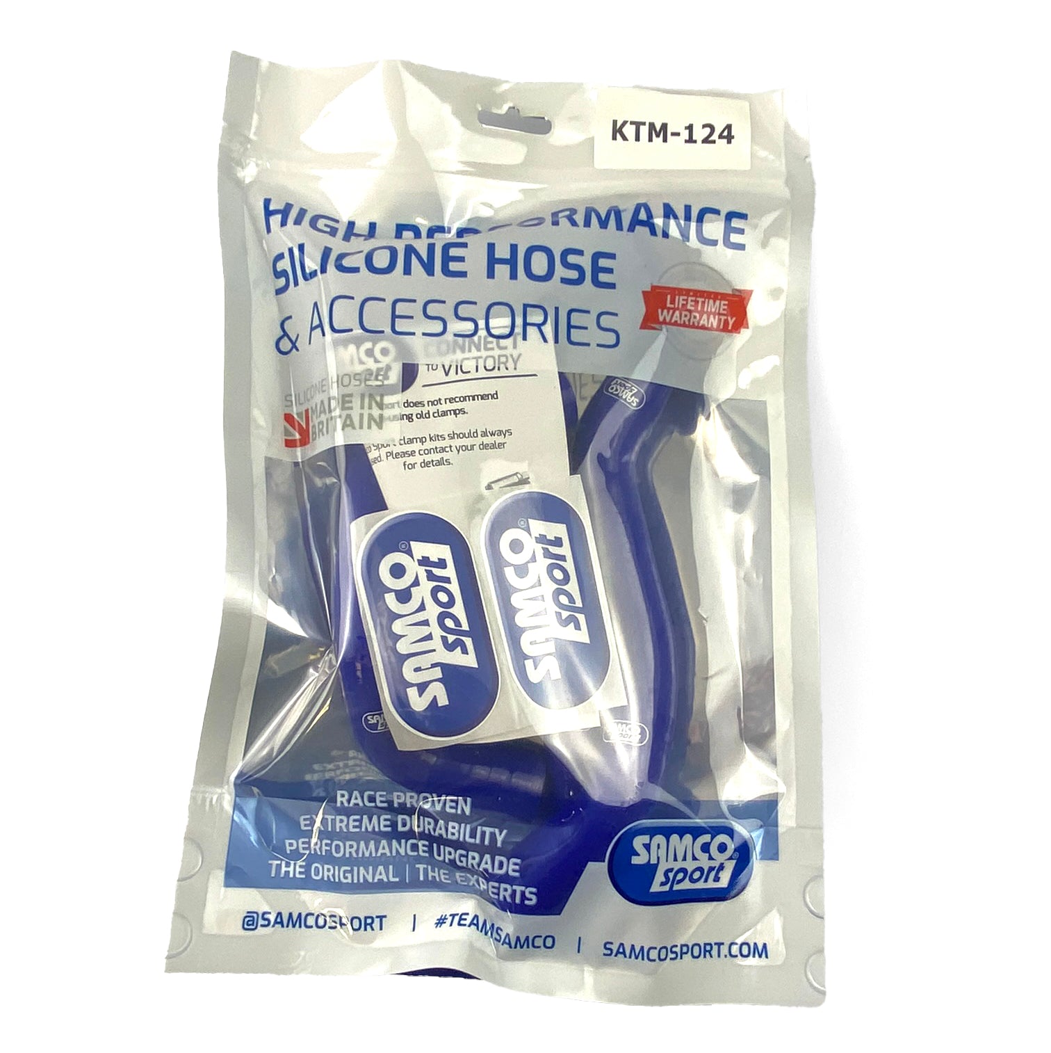 SAMCO HOSE KIT KTM, 4 PIECE KIT, BLUE, KTM-124-BU