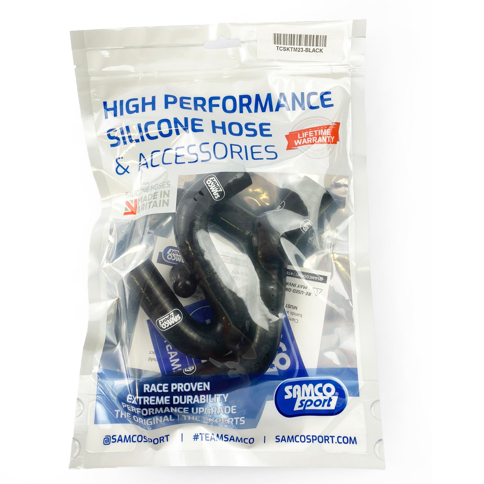 SAMCO HOSE KIT KTM THERMOSTAT BYPASS, 3 PIECE KIT, BLACK, KTM-80 BK