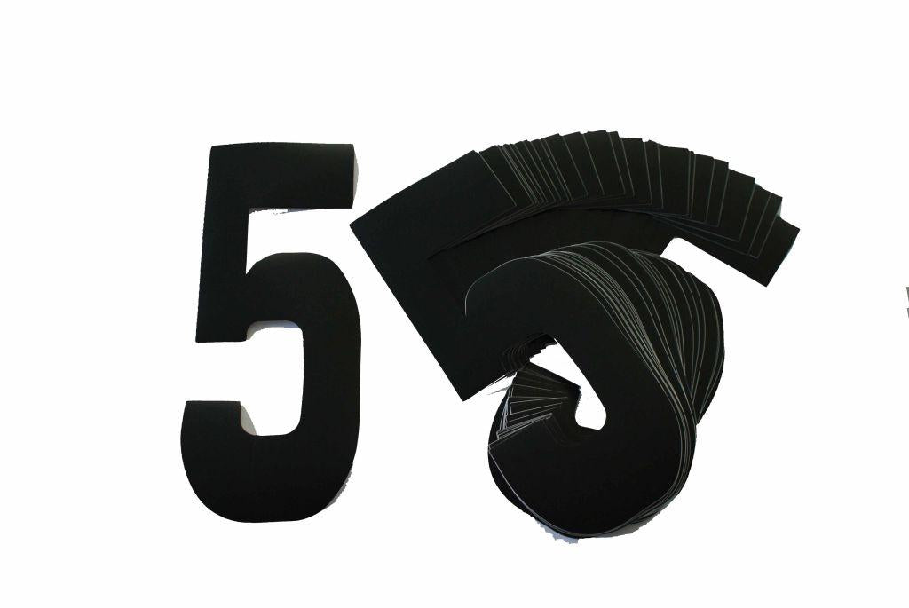 5 BLACK 8No.20cm. PACK
